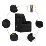 Sillón reclinable de masaje tela de microfibra negro en Sillones | Comprar online en Foru.es