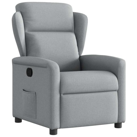 Sillón reclinable de tela gris claro en Sillones | Comprar online en Foru.es