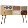 Aparador de madera de mango maciza 120x30x75 cm de vidaXL, Aparadores - Ref: Foro24-247341, Precio: 179,15 €, Descuento: %
