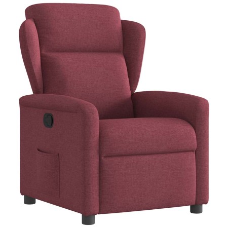 Sillón reclinable de tela rojo tinto en Sillones | Comprar online en Foru.es