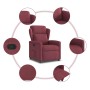Sillón reclinable de tela rojo tinto en Sillones | Comprar online en Foru.es