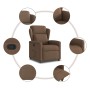 Sillón reclinable de tela marrón en Sillones | Comprar online en Foru.es