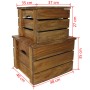 Juego de cajas de almacenaje 2 pzas madera maciza reciclada de vidaXL, Baúles de almacenamiento - Ref: Foro24-244498, Precio:...