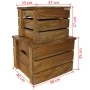 Juego de cajas de almacenaje 2 pzas madera maciza reciclada de vidaXL, Baúles de almacenamiento - Ref: Foro24-244498, Precio:...