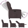 Sillón reclinable de tela marrón oscuro en Sillones | Comprar online en Foru.es