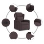 Sillón reclinable de tela marrón oscuro en Sillones | Comprar online en Foru.es