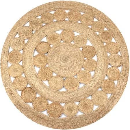 Round rug with braided jute design 150 cm by vidaXL, Rugs - Ref: Foro24-245344, Price: 59,82 €, Discount: %