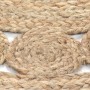 Alfombra redonda con diseño yute trenzado 150 cm de vidaXL, Alfombras - Ref: Foro24-245344, Precio: 60,98 €, Descuento: %