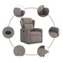 Sillón reclinable de tela gris taupe en Sillones | Comprar online en Foru.es