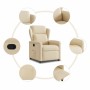 Sillón reclinable de tela crema en Sillones | Comprar online en Foru.es
