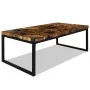 Mesa de centro de resina de teca 110x60x40 cm de vidaXL, Mesas de centro - Ref: Foro24-244551, Precio: 171,90 €, Descuento: %
