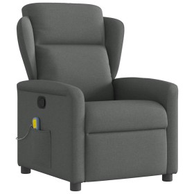 Sillón reclinable de masaje de tela gris oscuro en Sillones | Comprar online en Foru.es