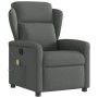 Sillón reclinable de masaje de tela gris oscuro en Sillones | Comprar online en Foru.es