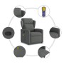 Sillón reclinable de masaje de tela gris oscuro en Sillones | Comprar online en Foru.es