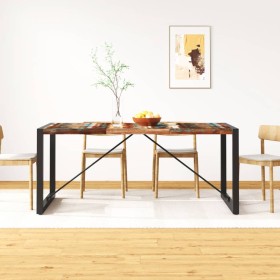 Mesa de comedor de madera maciza reciclada 180 cm de vidaXL, Mesas de cocina y de comedor - Ref: Foro24-243999, Precio: 281,5...