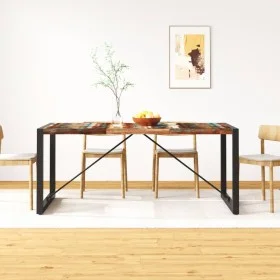 Mesa de comedor de madera maciza reciclada 180 cm de vidaXL, Mesas de cocina y de comedor - Ref: Foro24-243999, Precio: 252,5...
