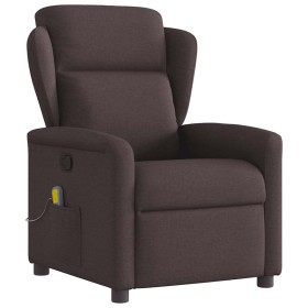 Sillón de masaje reclinable de tela marrón oscuro en Sillones | Comprar online en Foru.es