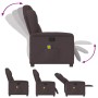 Sillón de masaje reclinable de tela marrón oscuro en Sillones | Comprar online en Foru.es