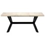 Mesa de comedor blanca 180x90x75 cm madera maciza de mango de vidaXL, Mesas de cocina y de comedor - Ref: Foro24-247431, Prec...