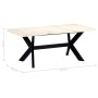 Mesa de comedor blanca 180x90x75 cm madera maciza de mango de vidaXL, Mesas de cocina y de comedor - Ref: Foro24-247431, Prec...