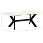 Mesa de comedor blanca 180x90x75 cm madera maciza de mango de vidaXL, Mesas de cocina y de comedor - Ref: Foro24-247431, Prec...