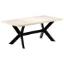 Mesa de comedor blanca 180x90x75 cm madera maciza de mango de vidaXL, Mesas de cocina y de comedor - Ref: Foro24-247431, Prec...