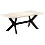 Mesa de comedor blanca 180x90x75 cm madera maciza de mango de vidaXL, Mesas de cocina y de comedor - Ref: Foro24-247431, Prec...
