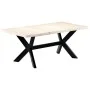 Mesa de comedor blanca 180x90x75 cm madera maciza de mango de vidaXL, Mesas de cocina y de comedor - Ref: Foro24-247431, Prec...
