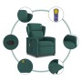 Sillón de masaje reclinable de tela verde oscuro en Sillones | Comprar online en Foru.es