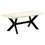 Mesa de comedor blanca 180x90x75 cm madera maciza de mango de vidaXL, Mesas de cocina y de comedor - Ref: Foro24-247431, Prec...