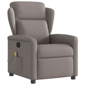 Sillón de masaje reclinable de tela gris taupé en Sillones | Comprar online en Foru.es