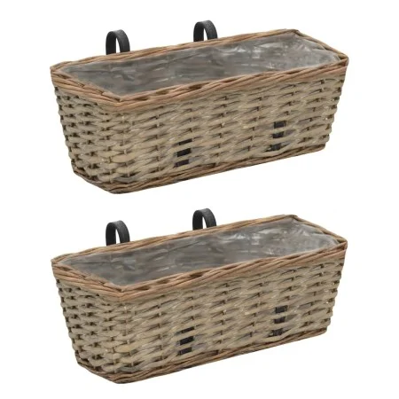 Jardinera de balcón con forro PE 40 cm 2 unidades de vidaXL, Maceteros y jardineras - Ref: Foro24-246828, Precio: 26,43 €, De...