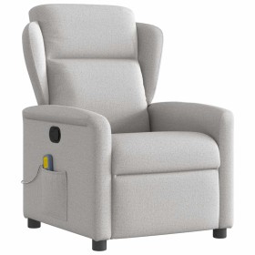 Sillón de masaje reclinable de tela gris nube en Sillones | Comprar online en Foru.es