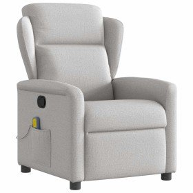 Sillón de masaje reclinable de tela gris nube en Sillones | Comprar online en Foru.es