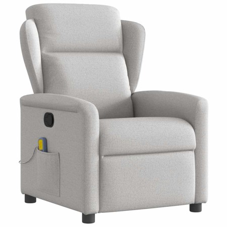 Sillón de masaje reclinable de tela gris nube en Sillones | Comprar online en Foru.es