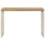 Mesa de comedor de madera maciza de mango y acero 115x55x76 cm de vidaXL, Mesas de cocina y de comedor - Ref: Foro24-247333, ...