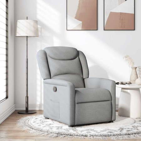 Sillón reclinable de tela gris claro en Sillones | Comprar online en Foru.es