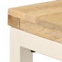 Mesa de comedor de madera maciza de mango y acero 115x55x76 cm de vidaXL, Mesas de cocina y de comedor - Ref: Foro24-247333, ...