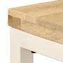 Mesa de comedor de madera maciza de mango y acero 115x55x76 cm de vidaXL, Mesas de cocina y de comedor - Ref: Foro24-247333, ...