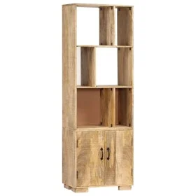 Estantería madera maciza de mango 60x35x180 cm de vidaXL, Librerías y estanterías - Ref: Foro24-247481, Precio: 322,11 €, Des...