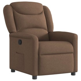 Sillón reclinable de tela marrón en Sillones | Comprar online en Foru.es