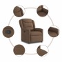 Sillón reclinable de tela marrón en Sillones | Comprar online en Foru.es