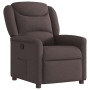 Sillón reclinable de tela marrón oscuro en Sillones | Comprar online en Foru.es