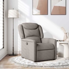 Sillón reclinable de tela gris taupe en Sillones | Comprar online en Foru.es
