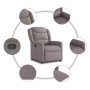 Sillón reclinable de tela gris taupe en Sillones | Comprar online en Foru.es