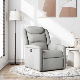 Sillón reclinable de tela gris nube en Sillones | Comprar online en Foru.es
