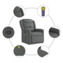 Sillón de masaje reclinable de tela gris oscuro en Sillones | Comprar online en Foru.es