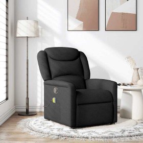 Sillón reclinable de masaje de tela negro en Sillones | Comprar online en Foru.es