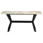 Mesa de comedor madera maciza de mango blanco 160x80x75 cm de vidaXL, Mesas de cocina y de comedor - Ref: Foro24-247434, Prec...