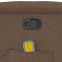 Sillón reclinable con masaje de tela marrón en Sillones | Comprar online en Foru.es